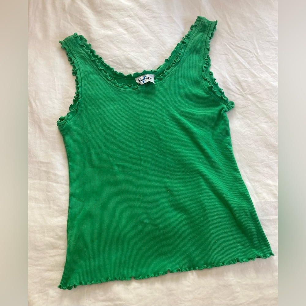 🥬Vintage Y2K 90s/2000s Beware! Tank Top